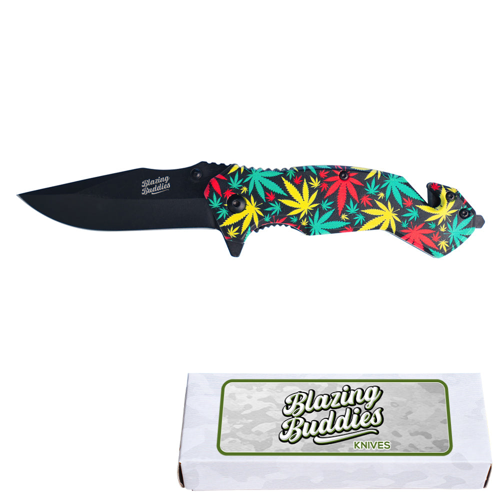 Blazing Buddies Knife Colored Leaves Small